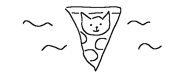 This cat on a pizza is a placeholder.